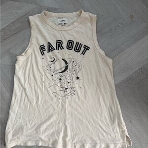 MATE the Label Cream Muscle Tee with Black Graphic